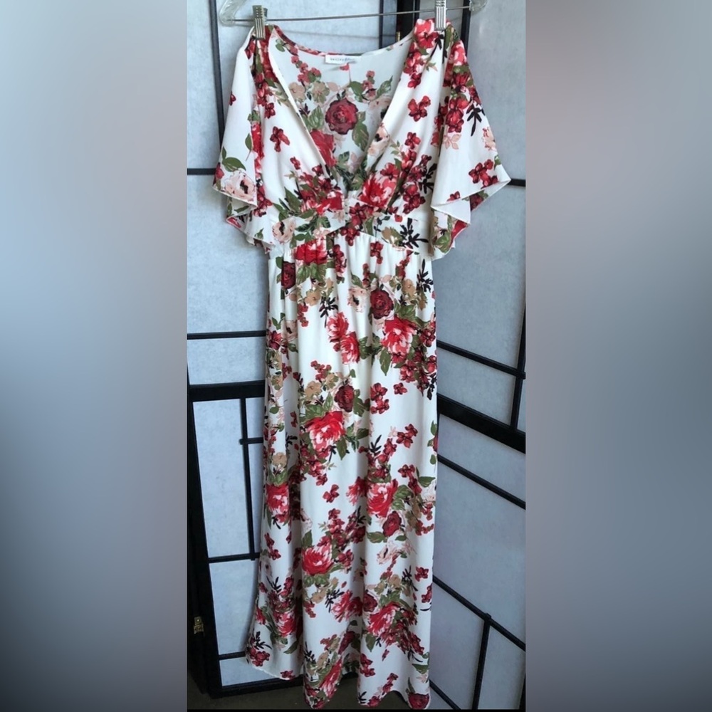 White Polyester Blend Fabric dress